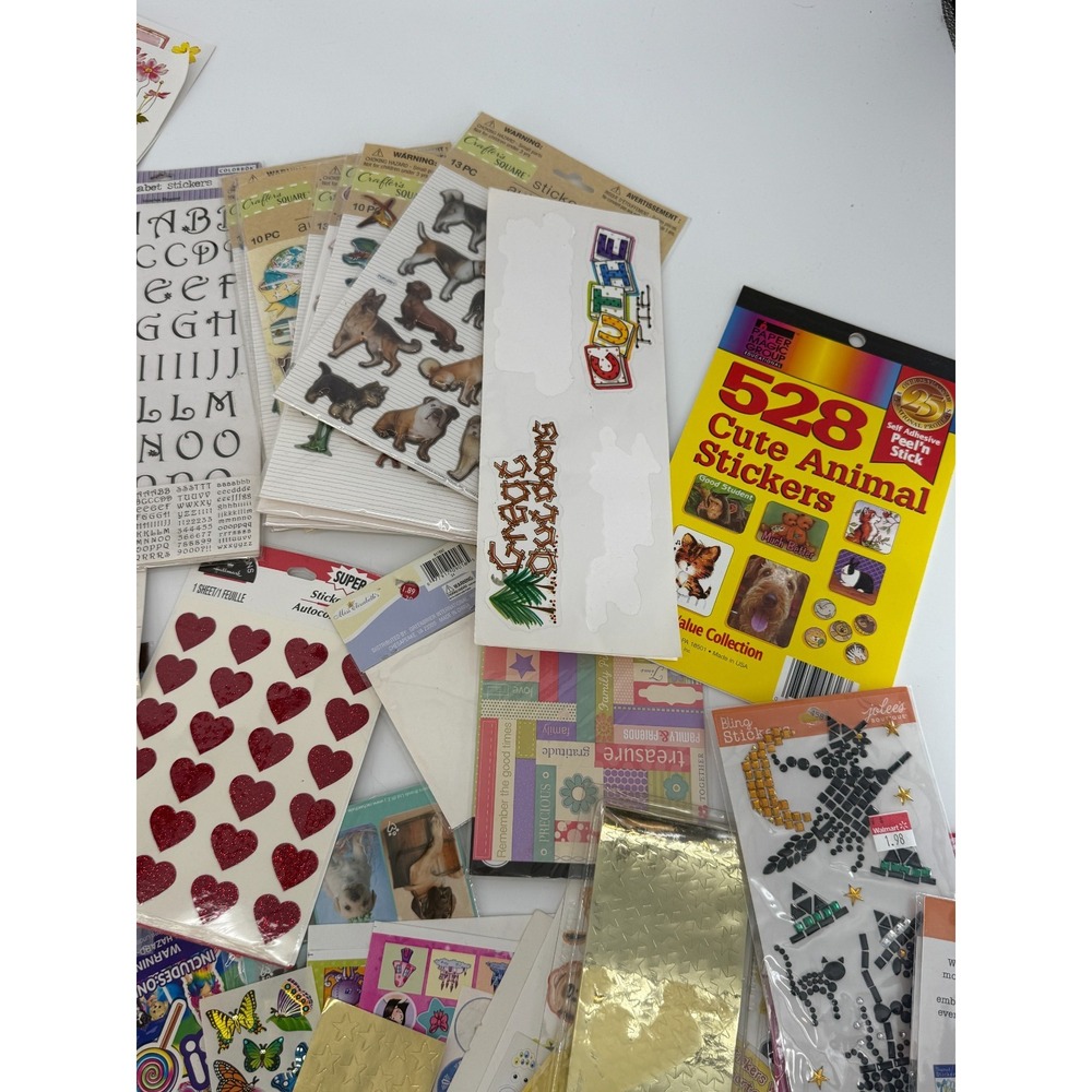 3 Lb Mixed Sticker Lot Scrapbooking Planner Alphabet Holiday Animals Crafts - Picture 2 of 10